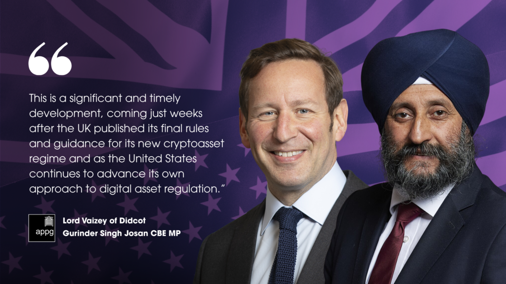 Quote: "This is a significant and timely development, coming just weeks after the UK published its final rules and guidance for its new cryptoasset regime and as the United States continues to advance its own approach to digital asset regulation.”
